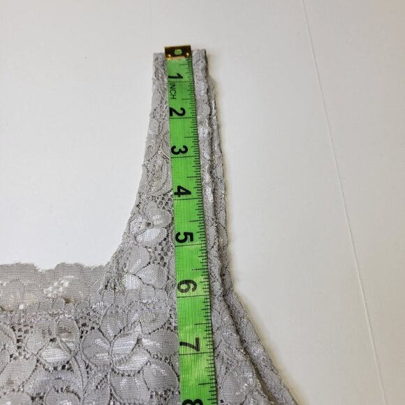 Grey Lace Tank Top Lace Camisole Wide Straps Lace Top  Size M Size XL - Picture 11 of 12